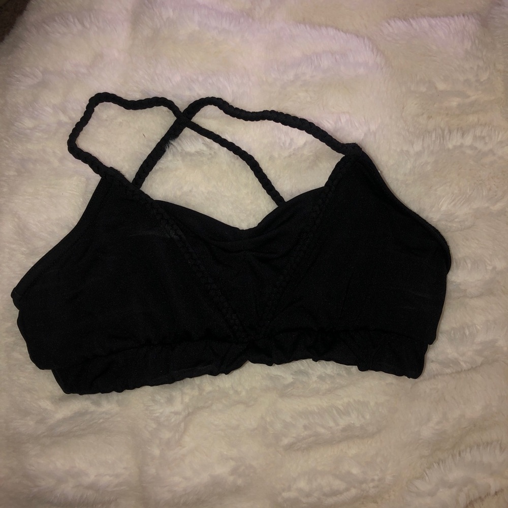 Black Braided Cross back leotard